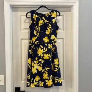 Alyx Navy and Yellow Floral Mini Dress